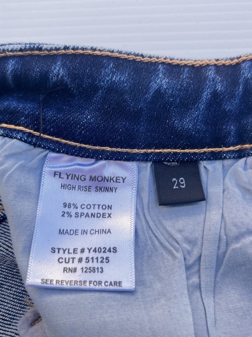 Flying Monkey Morrison High Rise Skinny Jeans 29 | Distressed | Stretch - Picture 7 of 13